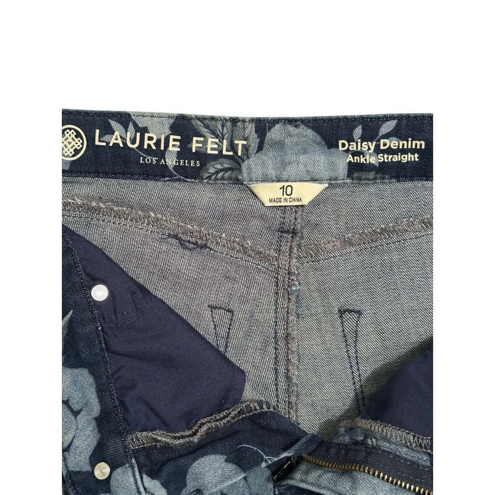 Laurie Felt Womens Jeans Blue Size 10 Daisy Denim Ankle Straight Cotton Blend - Picture 5 of 16